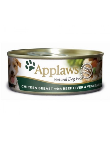 Applaws Dog puszka z kurczakiem, wątrobą wołową i warzywami 156g