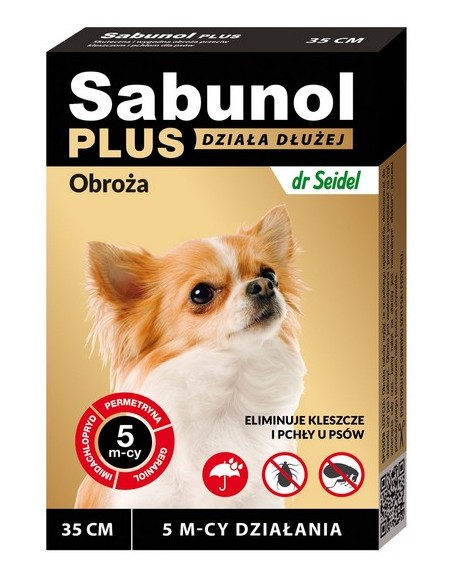 Sabunol Obroża Plus przeciw pchłom dla psa 35cm
