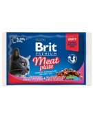 Brit Premium Cat Adult Meat Plate saszetki 4x100g