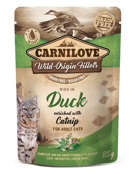 Carnilove Cat Duck & Catnip - kaczka i kocimiętka saszetka 85g