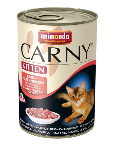 Animonda Carny Kitten Wołowina + Serca indyka puszka 400g