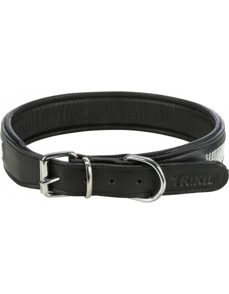 Active Comfort obroża z kryształami górskimi, dla psa, czarna, L–XL: 57–66 cm/30 mm