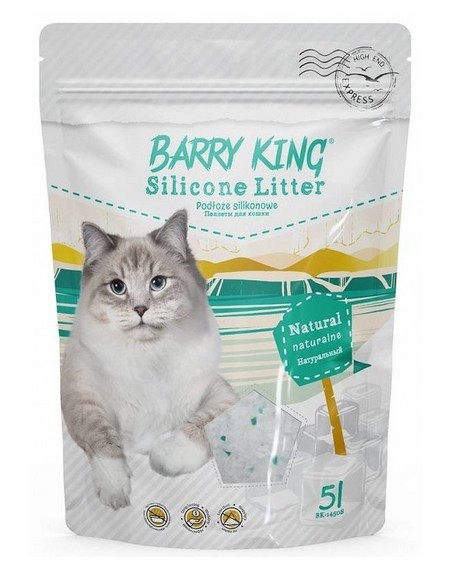 Barry King Podłoże silikonowe dla kota naturalne 5L [BK-14508]
