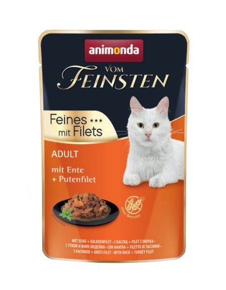 Animonda vom Feinsten Cat Adult Kaczka + filet z indyka saszetka 85g