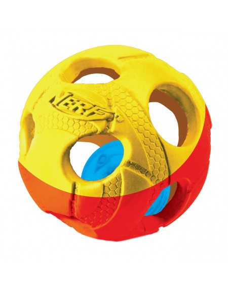 Piłka świecąca NERF Dog lluma-Action LED, czerwona/zielona, 6cm
