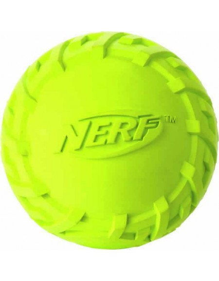 Piłka gumowa NERF z bieżnikiem, piszcząca,  5,7 x 6,2 x 6,2 cm, niebieska/ żółta