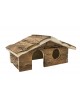 Domek dla gryzoni, drewniany,  21,5x14x10,5cm