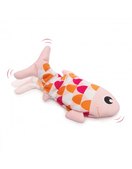 Groovy fish, zabawka, dla kota, różowa, 25 cm, z kocimiętką, ładowana USB