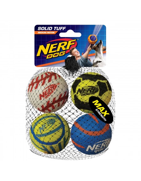 Piłki tenisowe NERF, piszczące, 6.4 cm , 4 SZT/OPAK
