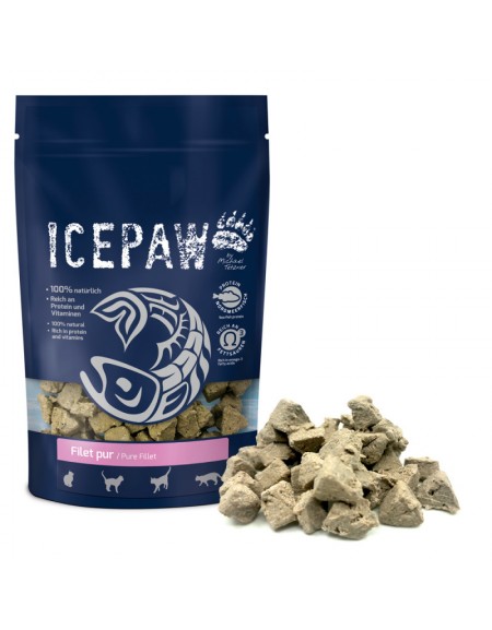 ICEPAW Cat Filet pur - przysmaki z filetów białych ryb dla kotów (150g)