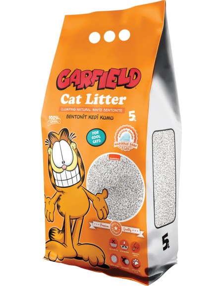 Garfield, żwirek bentonit dla kota, mydło marsylskie 5L