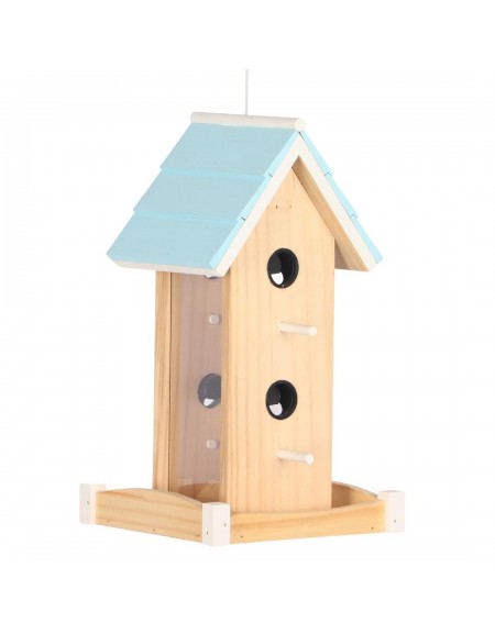 Karmnik dla ptaków, drewniany, 18,5x18,5x32cm
