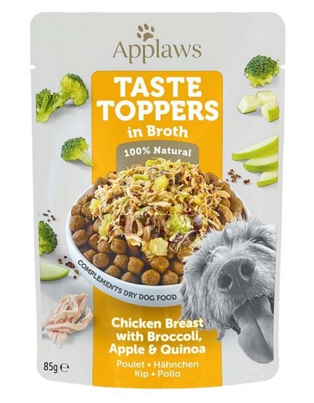 Applaws Taste Toppers Saszetka dla psa - kurczak, brokuł, jabłko i ryż w sosie 85g