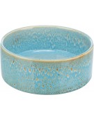 Miska ceramiczna, dla psa, niebieska, 0.9 l/ 16 cm