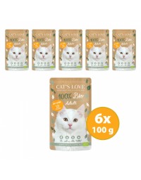 CAT'S LOVE Bio Chicken - ekologiczny kurczak w naturalnej galaretce (6 szt. x 100g)