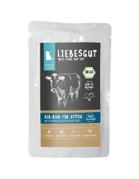 LIEBESGUT Junior Bio Rind - wołowina z płatkami kokosowymi ekologiczna mokra karma dla kociąt (100g)