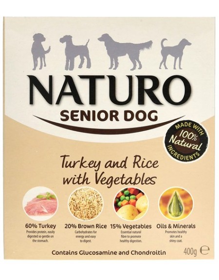 Naturo Senior indyk z ryżem i warzywami 400g