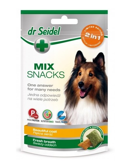 Dr Seidel Smakołyki dla psów 2w1 sierść/oddech 90g
