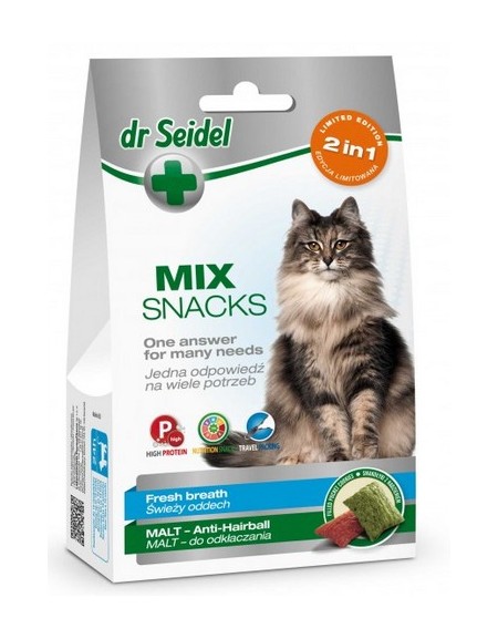 Dr Seidel Smakołyki dla kotów 2w1 malt/oddech 60g