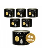 CAT'S LOVE Huhn - kurczak z olejem lnianym i pokrzywą (6 szt. x 200g)