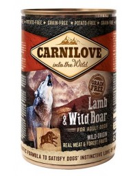 Carnilove Dog Wild Meat Lamb & Wild Boar Adult - jagnię i dzik puszka 400g