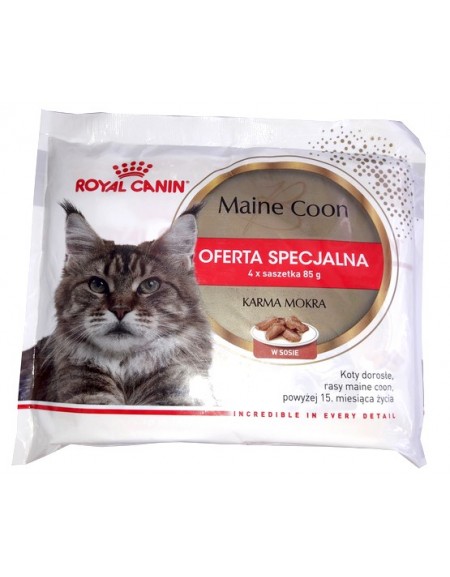 Royal Canin Maine Coon karma mokra w sosie dla kotów dorosłych rasy maine coon multipak saszetki 4x85g