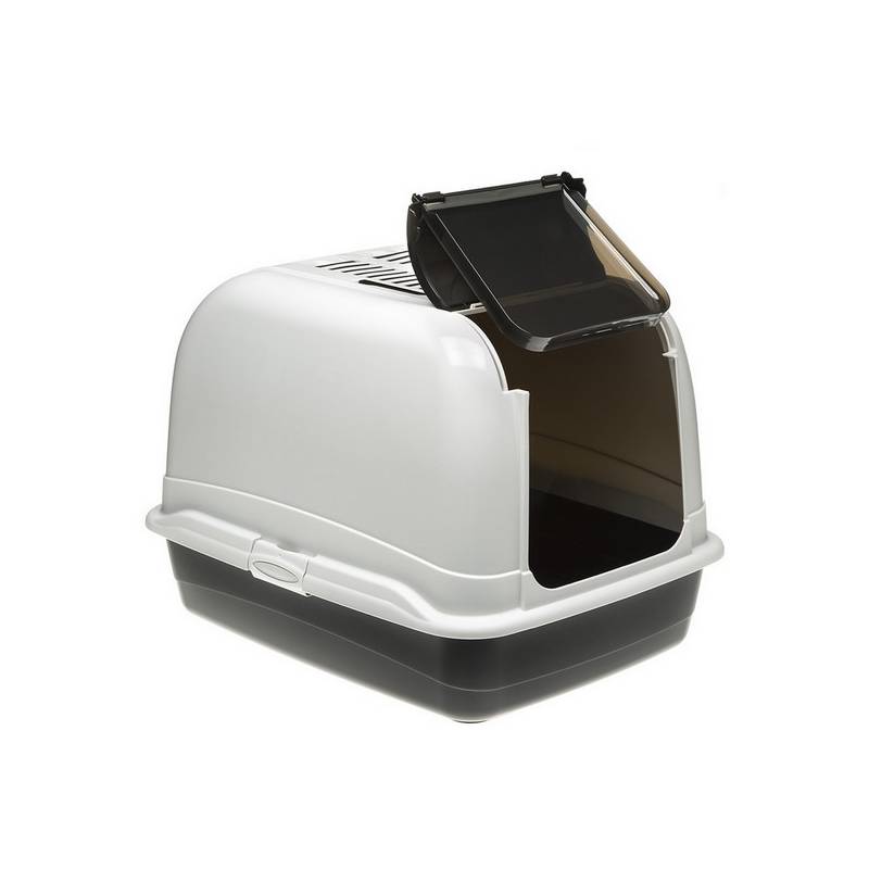 Ferplast Toaleta Maxi Bella biało-czarna - dla dużego kota [72070099]