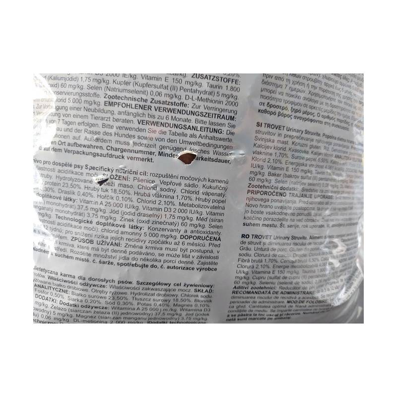 Trovet ASD Urinary Struvite dla psa 12,5kg USZKODZONE OPAKOWANIE [termin ważności: 27.08.2026]