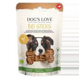 DOG'S LOVE BIO sticks - miękkie patyczki z ekologicznego mięsa kurczaka przysmaki dla psa (150g)