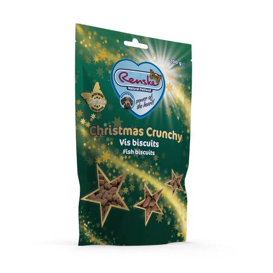 RENSKE Christmas Crunchy Biscuits Fish - świąteczne ciasteczka z ryb dla psa (200g)