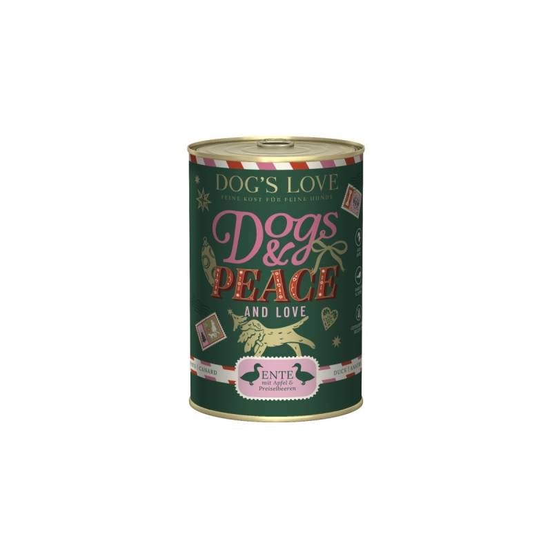 DOG'S LOVE Winter Menu Ente - Kaczka z jabłkami i żurawinami (400g)