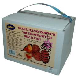 Megan Kule zimowe truskawkowe bez siatki 50szt + sprężyna [ME123]