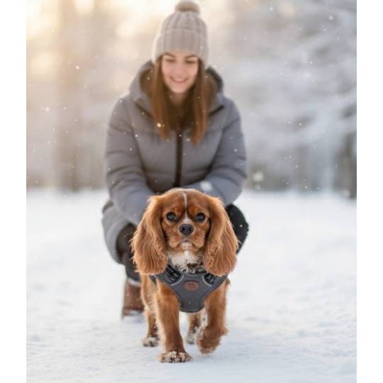 Zolux Kurtka puchowa z szelkami dla psa R.45 szara