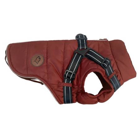 Zolux Kurtka puchowa z szelkami dla psa R.40 ceglasta