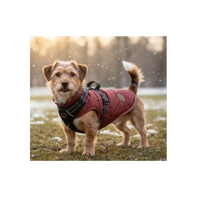 Zolux Kurtka puchowa z szelkami dla psa R.40 ceglasta