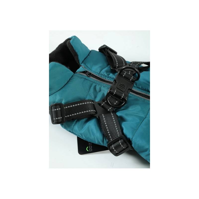 Zolux Kurtka puchowa z szelkami dla psa R.30 niebieska