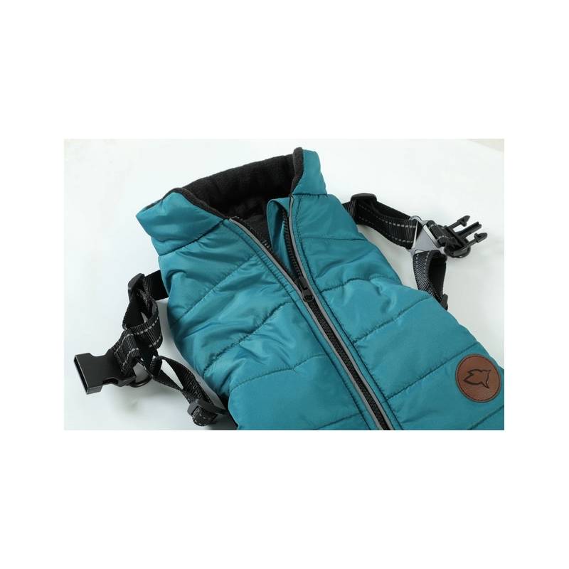 Zolux Kurtka puchowa z szelkami dla psa R.30 niebieska