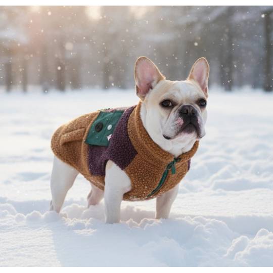 Zolux Ciepła bluza dla psa Bouclette R.35 jasnobrązowa