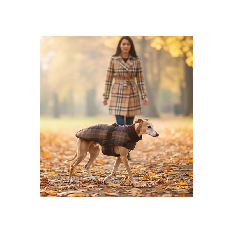 Zolux Kurtka w kratę dla psa Cheverny R.30 brązowa