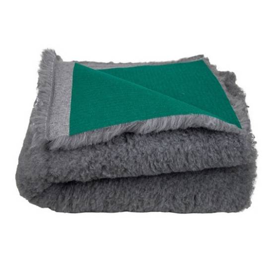 BUBA Dry Bed Legowisko bez antypoślizgów  28mm 100x75cm szare z zielonym spodem [A104]