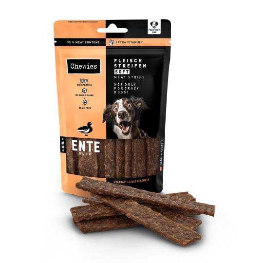 Chewies Paski 95% mięsne kaczka