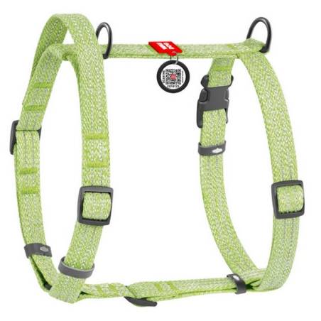 Collar WauDog Re-Cotton Szelki z rączką z regenerowanej bawełny anatomiczne w kształcie litery H, odblaskowe z QR-paszportem, pl