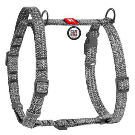 Collar WauDog Re-Cotton Szelki z rączką z regenerowanej bawełny anatomiczne w kształcie litery H, odblaskowe z QR-paszportem, pl