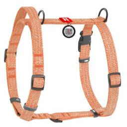 Collar WauDog Re-Cotton Szelki z rączką z regenerowanej bawełny anatomiczne w kształcie litery H, odblaskowe z QR-paszportem, pl