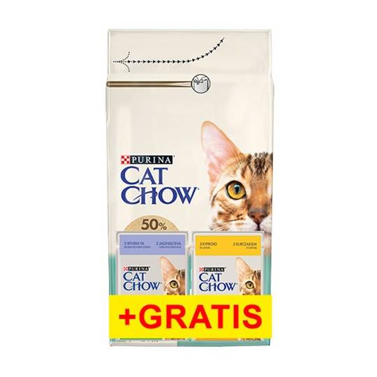 Purina Cat Chow Special Care Hairball Control 1,5kg + saszetki 2x85g gratis