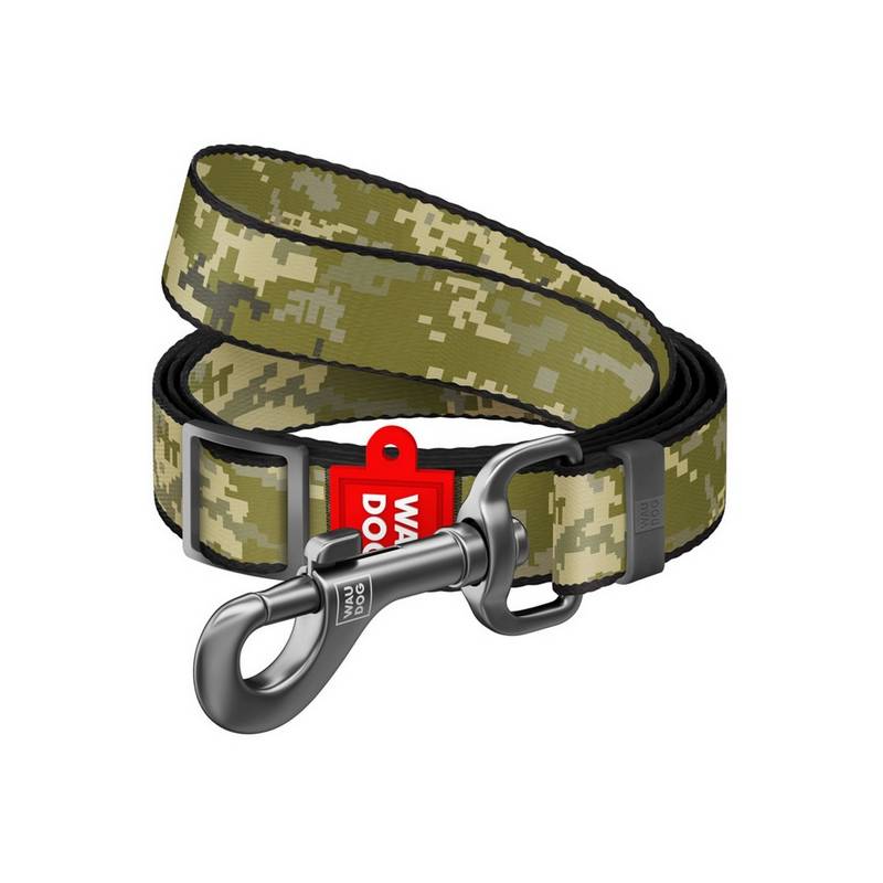 Collar WauDog Nylon Smycz nylonowa regulowana L-XXL 25mm/152-183cm, wzór MILITARY