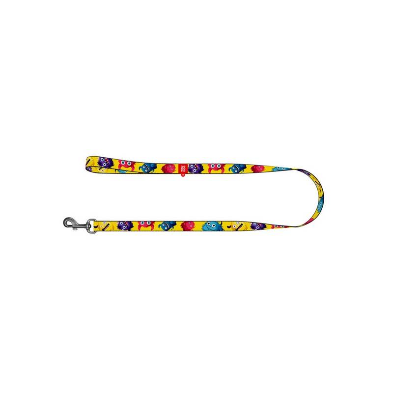 Collar WauDog Nylon Smycz nylonowa L-XXL 25mm/200cm, wzór FUTRZANE POTWORY