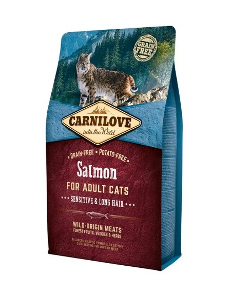 Carnilove Cat Salmon Sensitive & Long Hair - łosoś 2kg